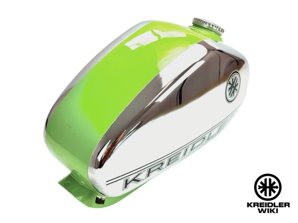 Benzinetank chrome/golfgroen 335.08.88/87